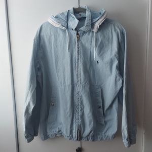 Rare Vintage 90s Ralph Lauren Loose Fit Hooded Denim Jacket